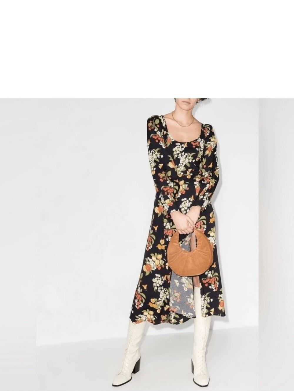 Reformation Alessi Fruit Print Midi Dress size 4